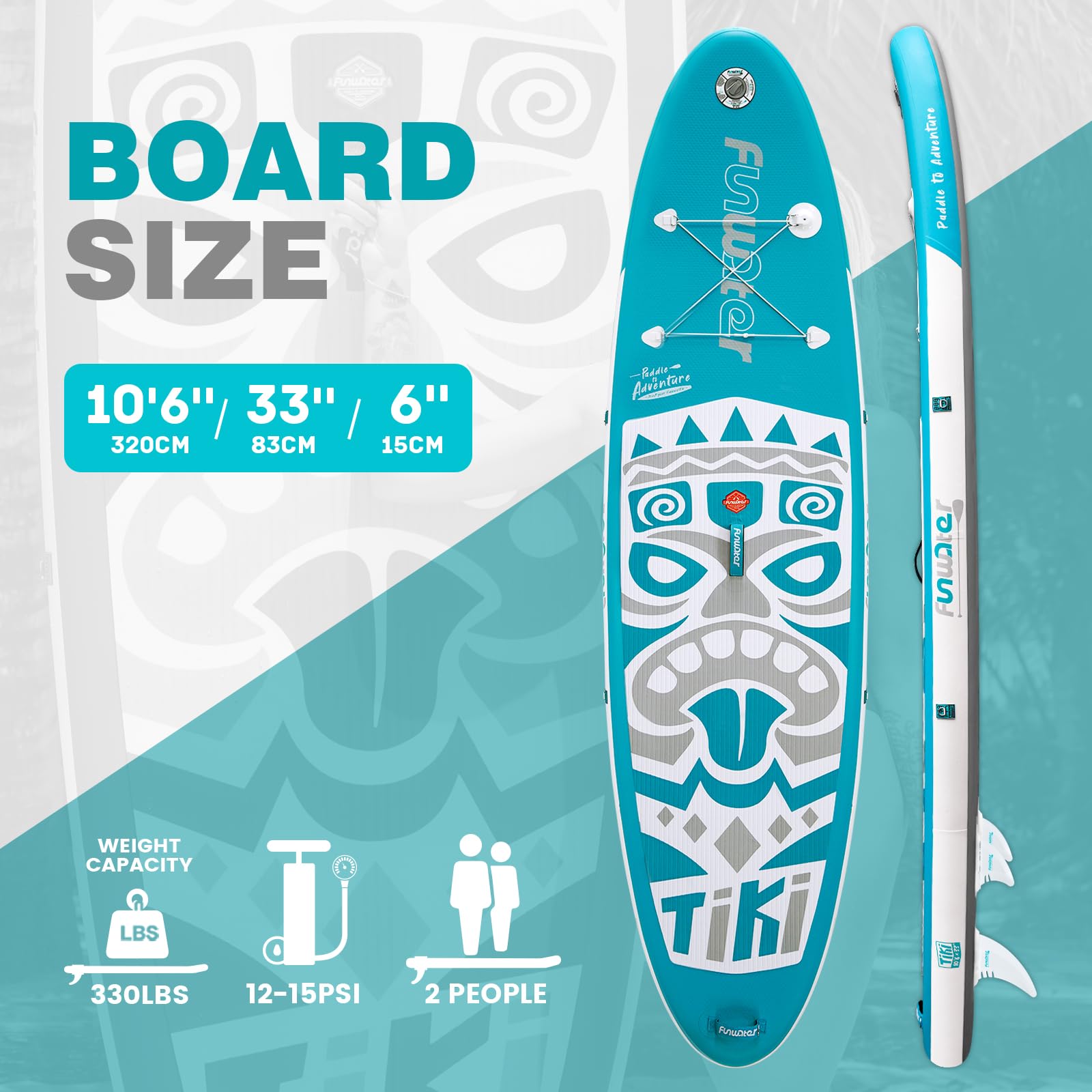 FunWater SUP gonfiabile 320 x 83 x 15 cm stand up paddle